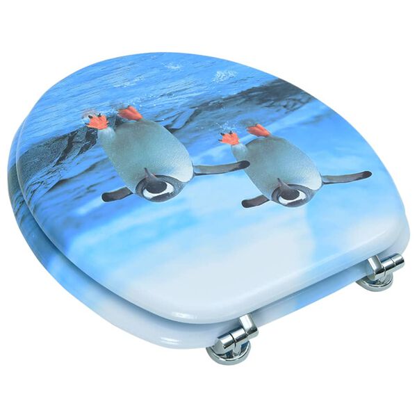 vidaXL Capac WC, MDF, model pinguini