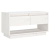 vidaXL Comodă TV, alb, 74x34x40 cm, lemn masiv de pin
