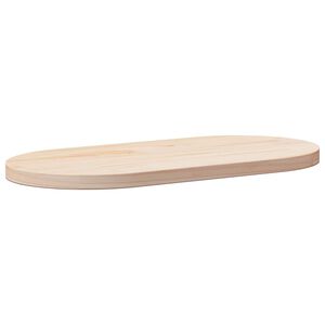 vidaXL Blat de masă oval din lemn masiv de pin 60x30x2,5 cm