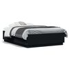 vidaXL Cadru de pat, negru ,135x190 cm, lemn prelucrat
