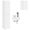 vidaXL Set de mobilier pentru baie 3 buc. Alb 33 x 34,5 x 160 cm