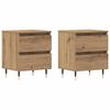 vidaXL Dulap de noapte 2 pcs Stejar Artizanal 40 x 35 x 50 cm