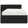 vidaXL Cadru de pat colțar cu saltea cu headboard 2 pcs Negru Catifea