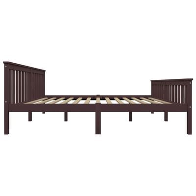 vidaXL Cadru de pat, maro închis, 180 x 200 cm, lemn masiv de pin