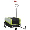 vidaXL Remorcă pentru biciclete, negru și verde, 45 kg, fier