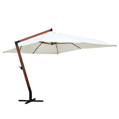vidaXL Umbrelă de soare suspendată 300 x 400 cm, alb