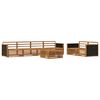 vidaXL Set de canapele de exterior 7 buc. natural Lemn Solid de Acacia
