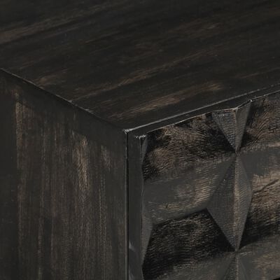 vidaXL Noptieră, negru, 40x29x50 cm, lemn masiv de mango