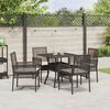 vidaXL Set de masă pentru grădină 5 pcs Maro Rattan poli