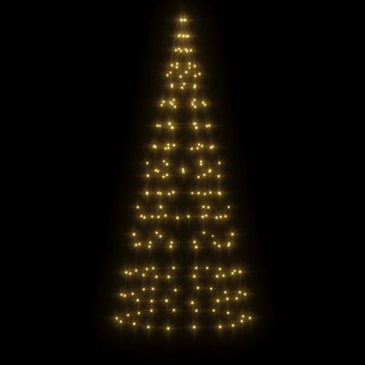 vidaXL Lumină brad de Crăciun pe catarg, 200 LED-uri, alb cald, 180 cm
