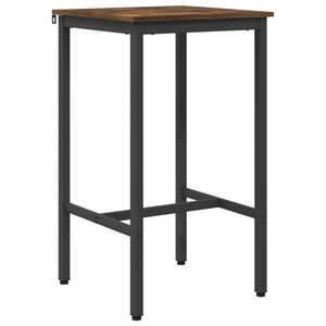 vidaXL Masă de bar 52 x 52 x 90 cm Lemn prelucrat Stejar fumuriu