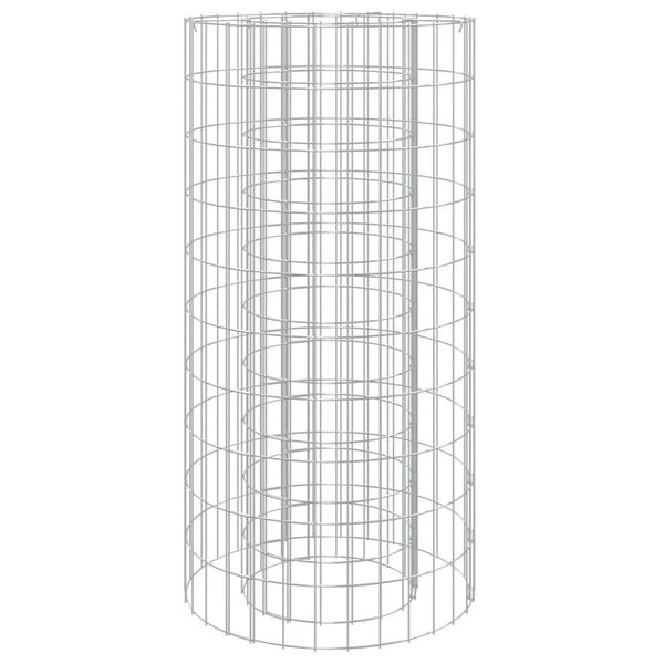 vidaXL Vatră de foc din gabion Ø 50 cm fier galvanizat