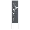 vidaXL Ecran de intimitate pentru grădină Floral Antracit 32 x 140 cm