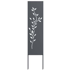 vidaXL Ecran de intimitate pentru grădină Floral Antracit 32 x 140 cm