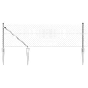 vidaXL St&acirc;lp de gard. Argintiu 10 x 0,4 m (mesh 40 x 40 mm) Oțel