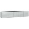 vidaXL Strat &icirc;nălțat de grădină argintiu 400x80x77 cm oțel galvanizat