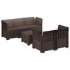 vidaXL Sofa de grădină cu 5 locuri aspect rattan PP Maro