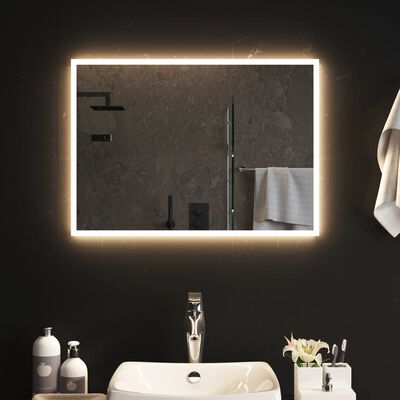 vidaXL Oglindă de baie cu LED, 70x50 cm