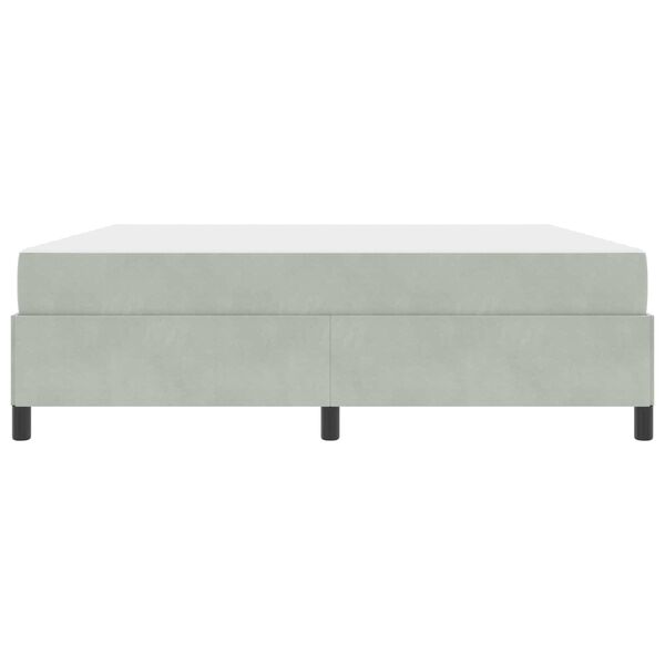 vidaXL Cadru de pat cu saltea Gri deschis 180 x 200 cm țesătură