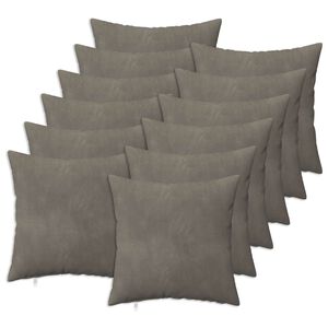 vidaXL Husă pentru pernă 12 buc. HEERLEN Gri deschis 40 x 40 cm