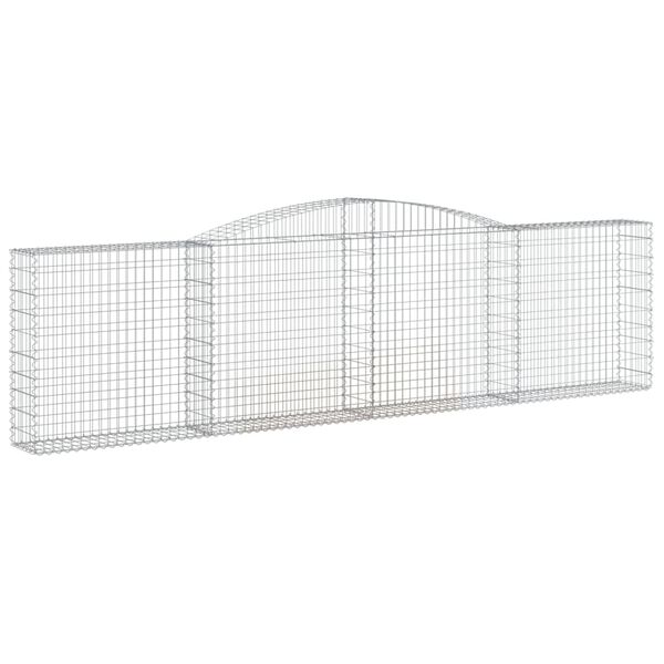 vidaXL Coșuri gabion arcuite 3 buc, 400x30x100/120 cm fier galvanizat