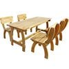 vidaXL Set mobilier de exterior, 5 piese, lemn de pin tratat