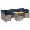 vidaXL Set canapele de grădină cu perne, 8 piese, gri, poliratan
