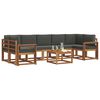 vidaXL Set de canapele de exterior cu pernă 8 pcs Natural și Antracit