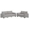 vidaXL Set de canapele cu perne, 2 piese, gri nor, textil