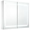 vidaXL Dulap de baie cu oglindă și LED, 80 x 12,2 x 68 cm