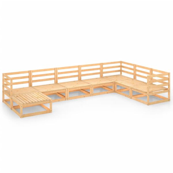 vidaXL Set mobilier de grădină, 8 piese, lemn masiv de pin