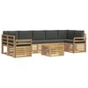 vidaXL Set de canapele de exterior 8 pcs Alb și antracit Poliester