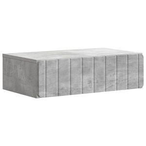 vidaXL Masă laterală montată pe perete Gri Beton 59 x 34,5 x 17 cm