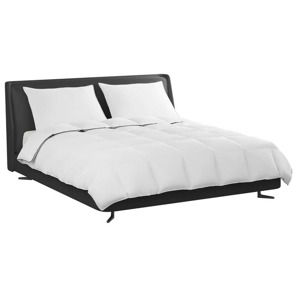 vidaXL Duvet de iarnă cu pernă 3 pcs Alb Pene de rață