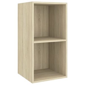 vidaXL Dulap TV montat pe perete, stejar Sonoma, 37x37x72 cm, PAL