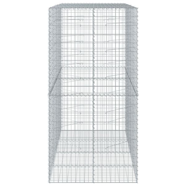 vidaXL Coș gabion cu capac, 200x100x200 cm, fier galvanizat
