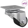 vidaXL Roată 12 buc. Argintiu 44,1 x 44,1 x 1,95 mm Nailon