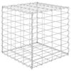 vidaXL Strat &icirc;nălțat cub gabion, 40 x 40 x 40 cm, s&acirc;rmă de oțel