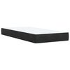 vidaXL Pat box spring cu saltea, negru, 100x200 cm, catifea