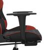vidaXL Scaun de gaming masaj/suport picioare negru/roșu vin piele eco