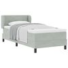 vidaXL Pat cu arcuri cu headboard Gri deschis 90 x 200 cm Catifea