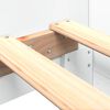 vidaXL Cadru de pat, alb, 75x190 cm, lemn prelucrat