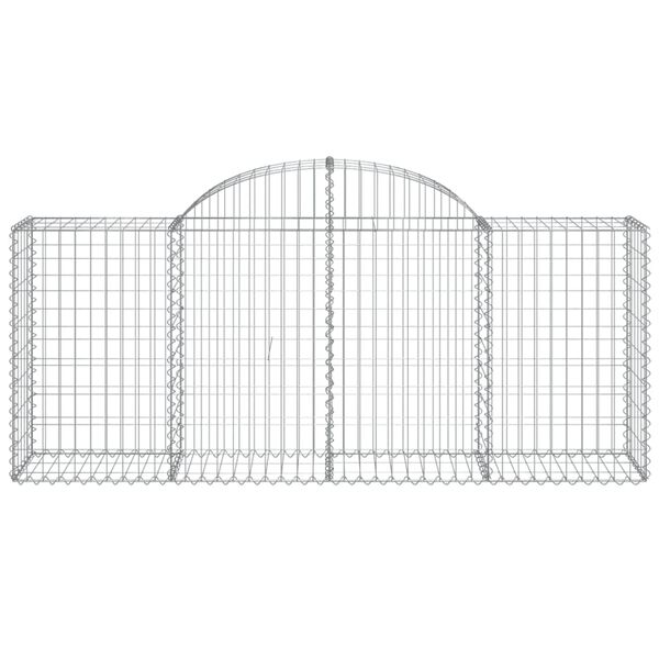 vidaXL Coșuri gabion arcuite 13 buc, 200x50x80/100 cm, fier galvanizat