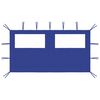 vidaXL Perete lateral foișor cu ferestre, albastru, 4x2 m