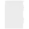 vidaXL Noptieră de perete, alb extralucios, 41,5x36x53cm
