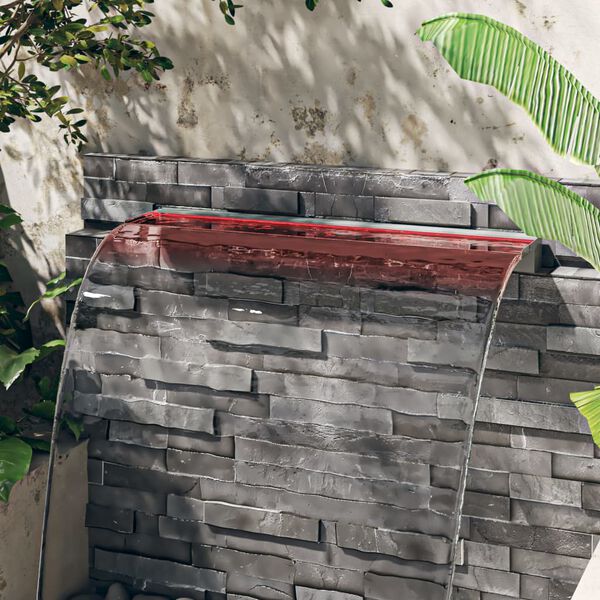 vidaXL Deversor de cascadă cu LED-uri RGB, 108 cm, oțel inoxidabil