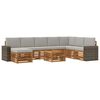 vidaXL Set de canapele de exterior 9 pcs Natural și gri deschis