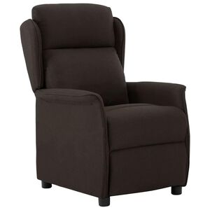 vidaXL Fotoliu recliner Maro &icirc;nchis Poliester