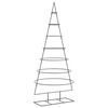 vidaXL Brad de Crăciun din metal pentru decor, negru, 180 cm
