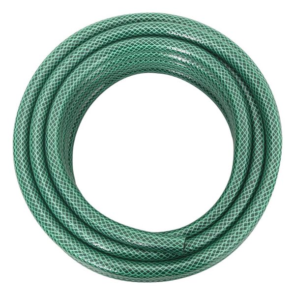 vidaXL Furtun de grădină cu set de racorduri, verde, 0,5", 30 m, PVC